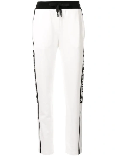 Shop Dolce & Gabbana Side Stripe Track Pants In White
