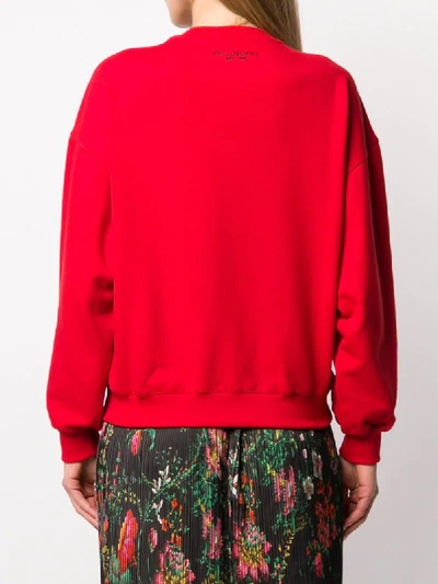 Shop Philosophy Di Lorenzo Serafini Happy Without You Sweatshirt In Red