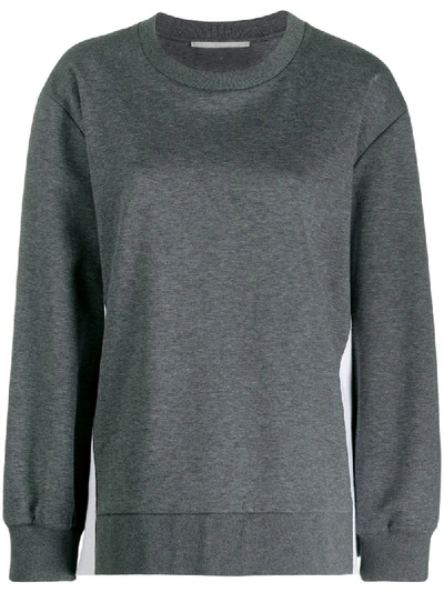 Shop Stella Mccartney Logo Stripes Sweatshirt In Grey