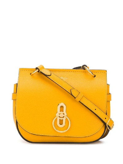 Shop Mulberry Amberley Small Satchel In Yellow
