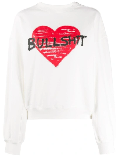 Shop Philosophy Di Lorenzo Serafini Bullshit Sweatshirt In White
