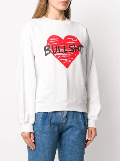 Shop Philosophy Di Lorenzo Serafini Bullshit Sweatshirt In White