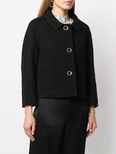 Shop Luisa Cerano Button-up Jacket In Black