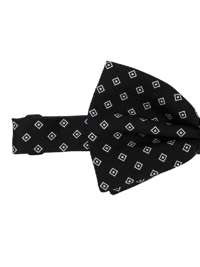 Dolce & Gabbana Bandana Print Bow Tie In Black