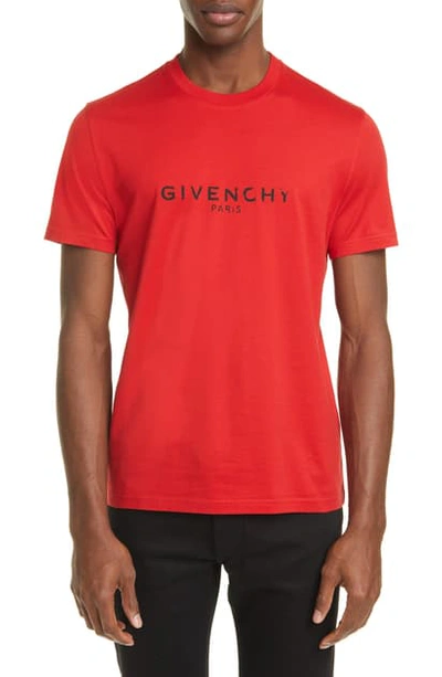 Shop Givenchy Vintage Logo T-shirt In Bright Red