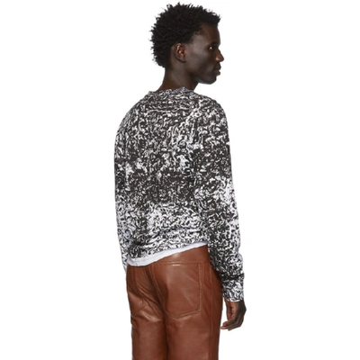 Shop Eckhaus Latta Black And White Astrakhan Long Sleeve T-shirt