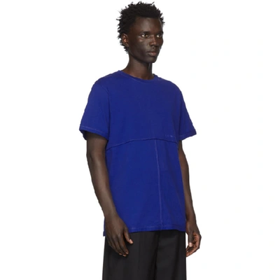 Shop Eckhaus Latta Blue Lapped T-shirt In Cobalt