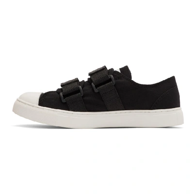 Shop Regulation Yohji Yamamoto Black And White Strap Sneakers In 3 Blk/wht