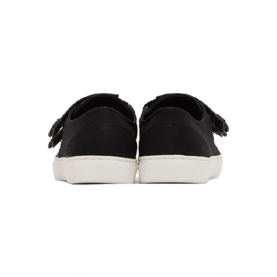 Shop Regulation Yohji Yamamoto Black And White Strap Sneakers In 3 Blk/wht