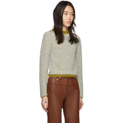 Shop Eckhaus Latta Beige Clavicle Sweater In Pebble Lich