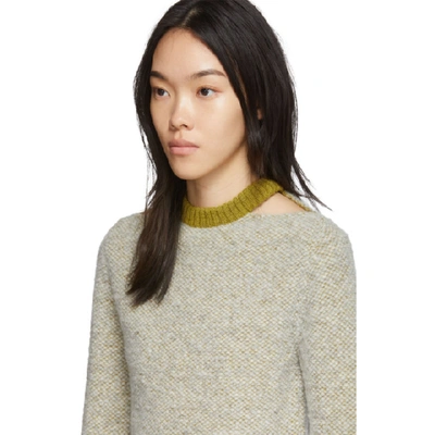 Shop Eckhaus Latta Beige Clavicle Sweater In Pebble Lich