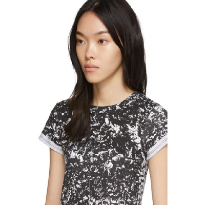 Shop Eckhaus Latta Black And White Lapped Baby T-shirt In Astrakhan