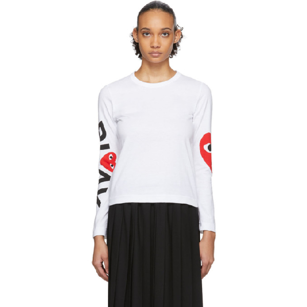 comme des garcons white long sleeve