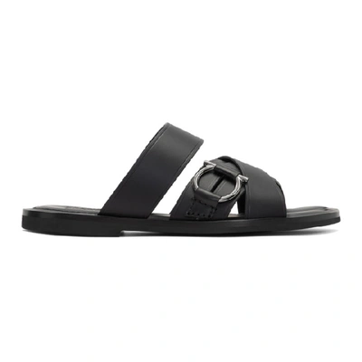 Shop Ferragamo Salvatore  Black Atina Sandals