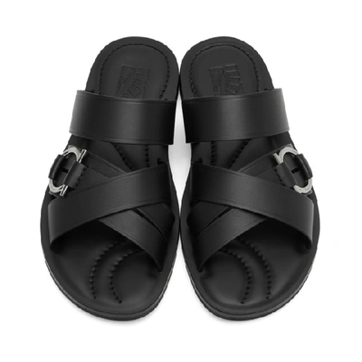 Shop Ferragamo Salvatore  Black Atina Sandals