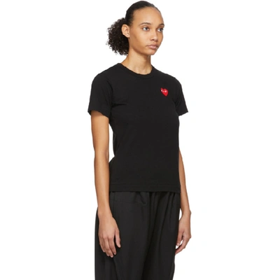Shop Comme Des Garçons Play Comme Des Garcons Play Black And Red Heart Patch T-shirt In 1 Black