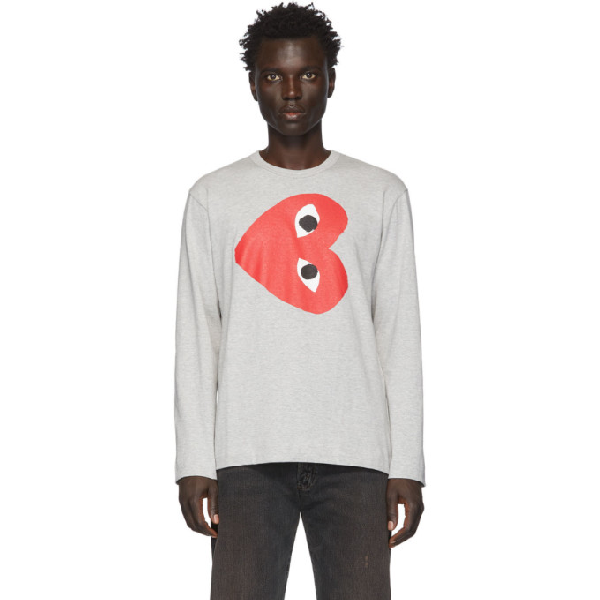 comme des garcons grey long sleeve