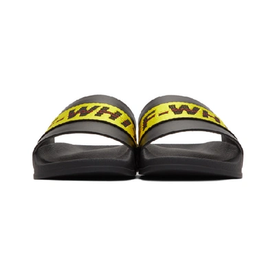 Shop Off-white Black & Yellow Industrial Slides In Black/yello