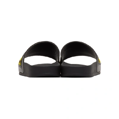 Shop Off-white Black & Yellow Industrial Slides In Black/yello