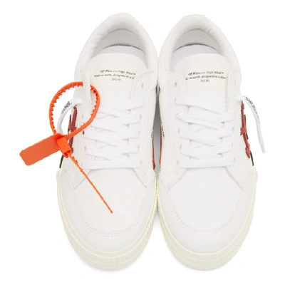 Shop Off-white White And Purple Vulcanized Low-top Sneakers In White/viole