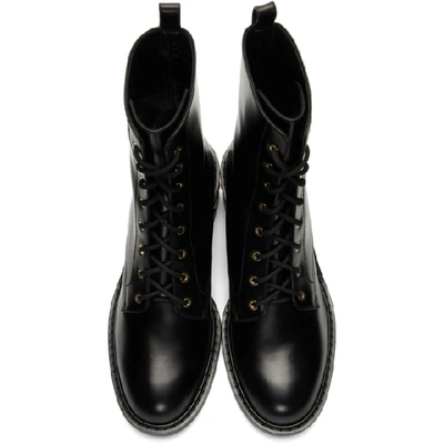 Shop Nicholas Kirkwood Black Casati Pearl 35 Combat Boots In N99 Black