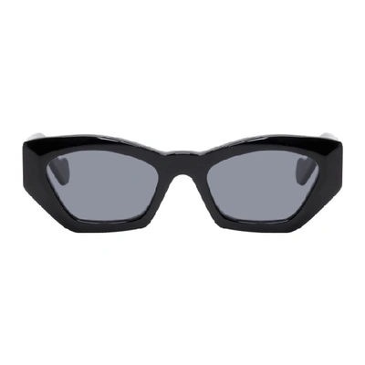 Shop Loewe Black Acetate Butterfly Sunglasses In 01v Black