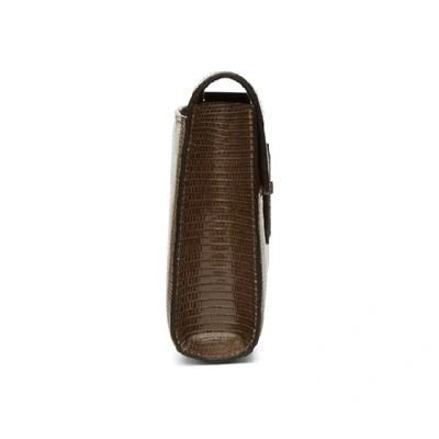 Shop Hunting Season Brown Small Lizard Clutch In Cognac