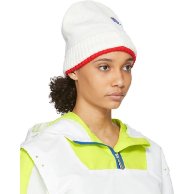 Shop Ader Error White And Red Puma Edition Knit Beanie