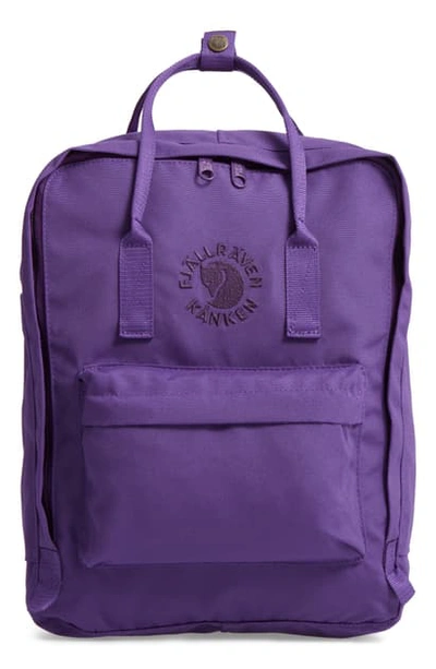 Shop Fjall Raven Re-kanken Water Resistant Backpack In Deep Violet