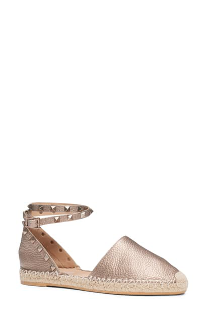 valentino garavani rockstud leather espadrilles