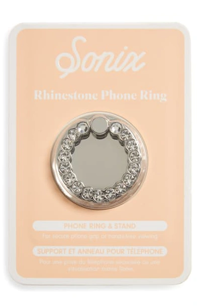 Shop Sonix Rhinestone Ring Smartphone Stand In Silver