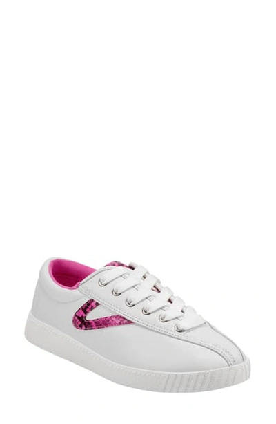 Shop Tretorn Nylite Plus Sneaker In Vintage White/ Fluo Pink