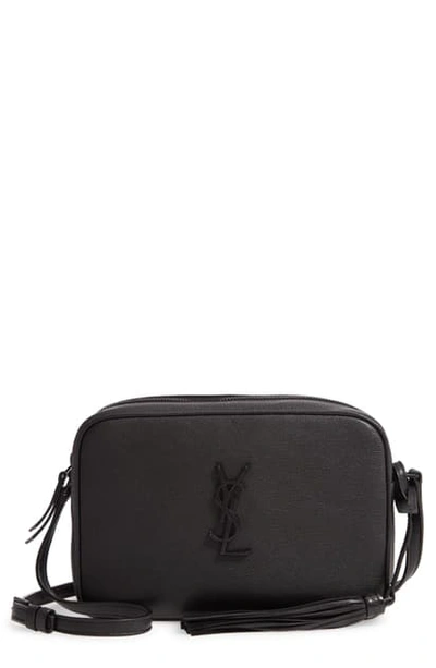 Shop Saint Laurent Lou Leather Camera Bag In Noir
