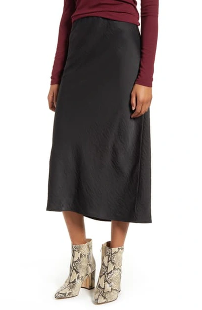 Shop Bobeau Lyndon Bias Cut Midi Skirt In Black