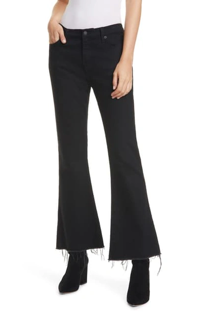 Shop Nili Lotan Vianca High Waist Ankle Flare Jeans In Jet Black