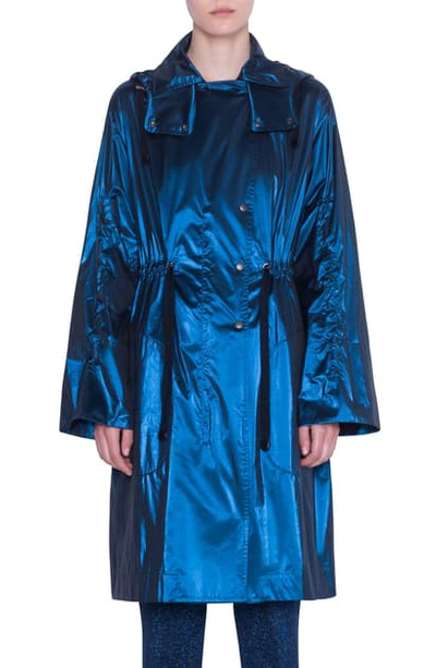 Shop Akris Punto Water Repellent Taffeta Parka In Night Sky