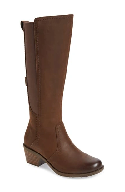 Shop Teva Anaya Knee High Boot In Chocolate Brown Leather