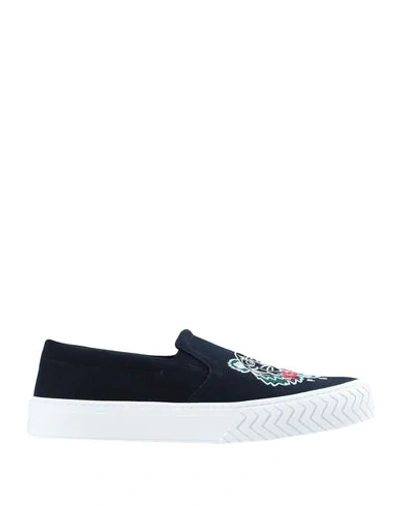 Shop Kenzo Sneakers In Dark Blue