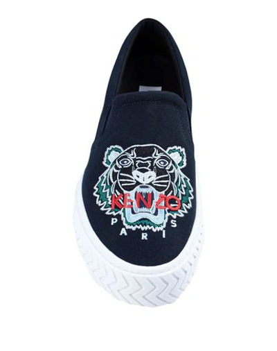 Shop Kenzo Sneakers In Dark Blue