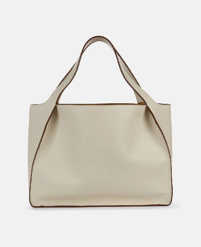 Shop Stella Mccartney White Stella Logo Tote Bag