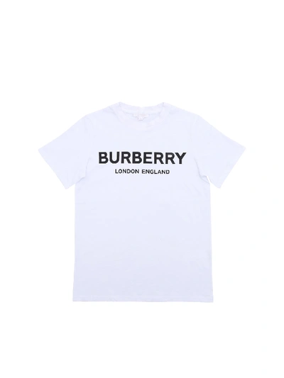 Shop Burberry Robbie T-shirt In White
