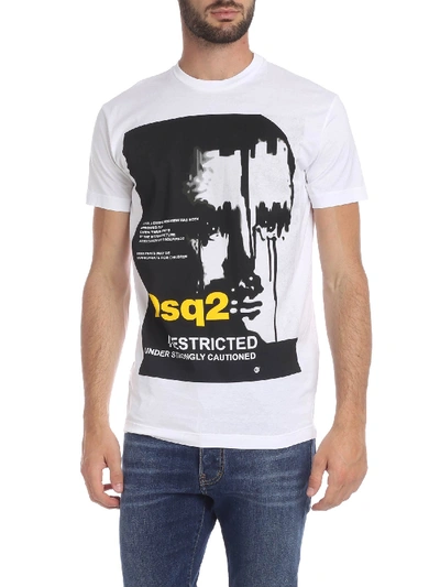 Shop Dsquared2 Restricted Movie T-shirt In White