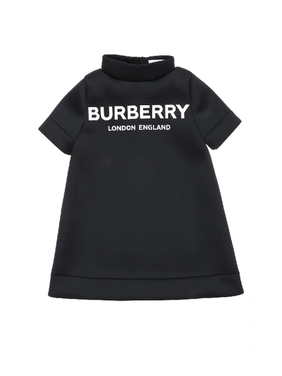 Shop Burberry Ola Dress In Black
