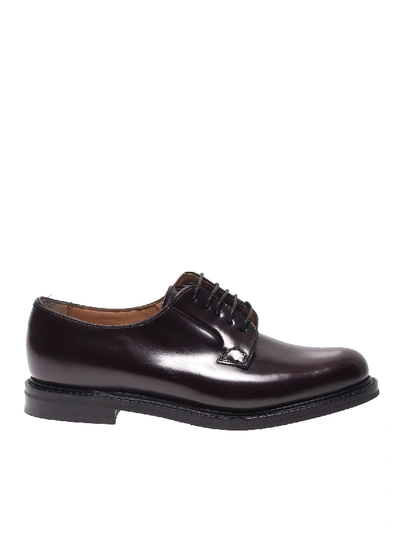 Shop Church's Shannon 2 Derby Shoes In Burgundy In Red