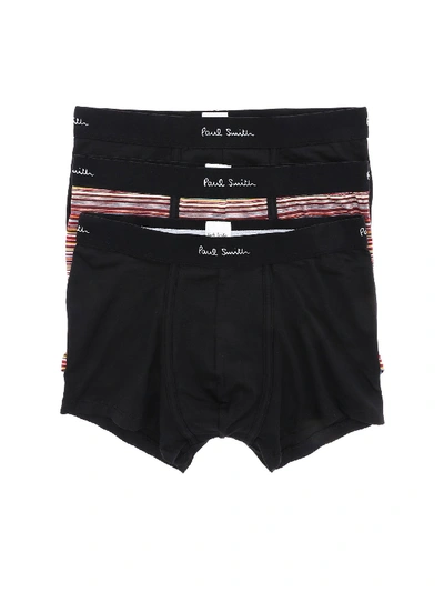 Shop Paul Smith 3 Boxers Set With Branded Elastic In Black