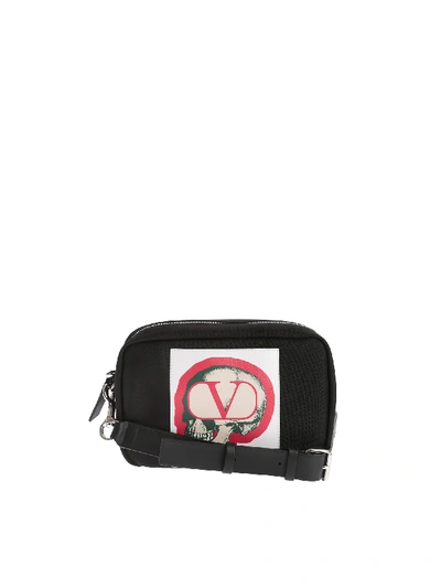 Shop Valentino Go Skull Shoulder Bag In Black