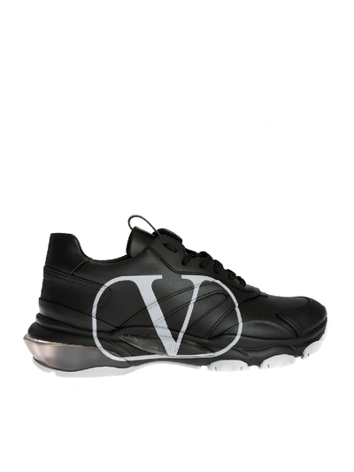 Shop Valentino Vlogo Bounce Sneakers In Black