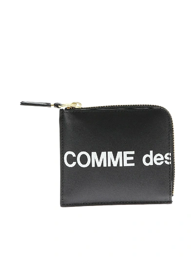 Shop Comme Des Garçons Huge Logo Small Wallet In Black