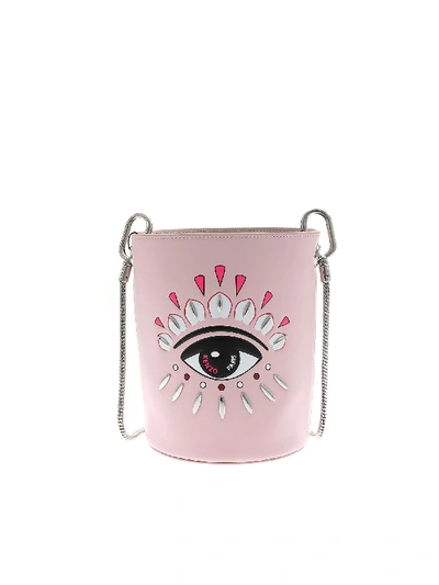 Shop Kenzo Kontact Eye Mini Bucket Bag In Pink