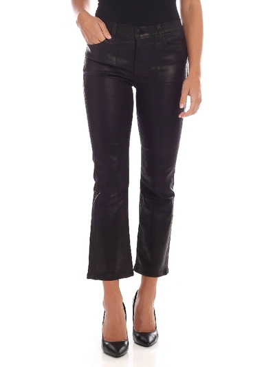 Shop J Brand Selena Trousers In Black With Coating